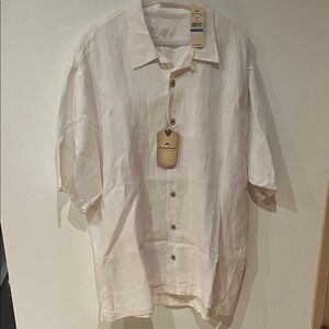 Tommy Bahama White Lighthouse Short Sleeve Button-Up Shirt Size XL